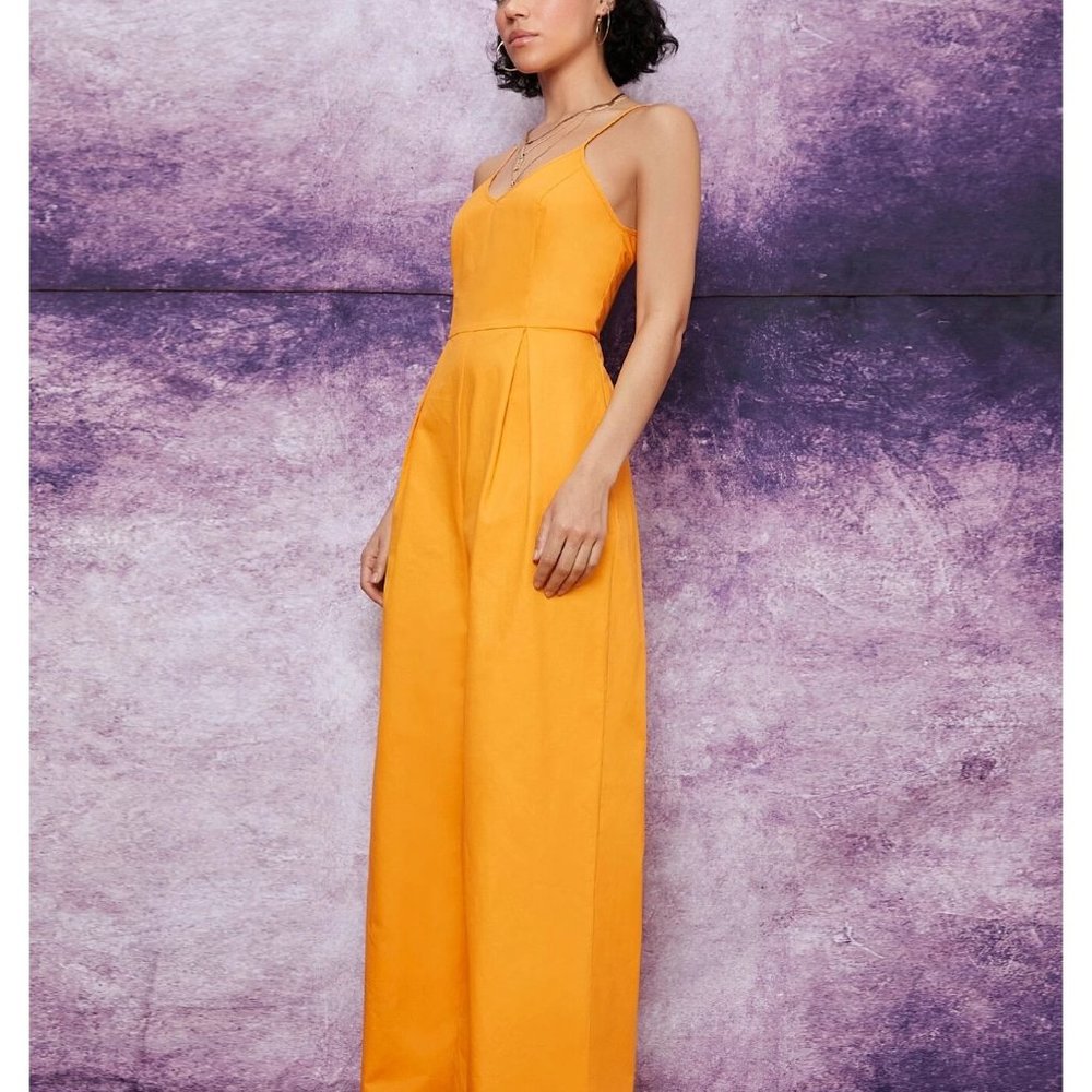 ✅ SALE NEW! Pleated Cami Jumpsuit in Orange Gold